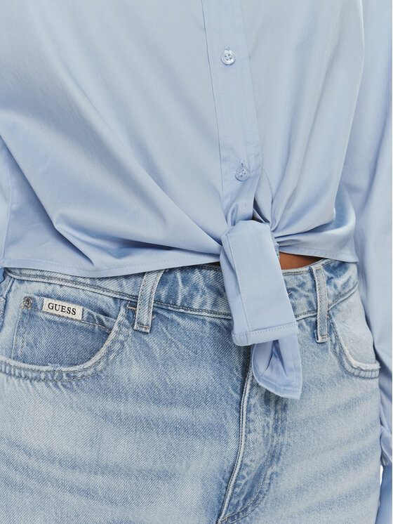 Guess Guess Srajca W4RH59 WE2Q0 Modra Slim Fit
