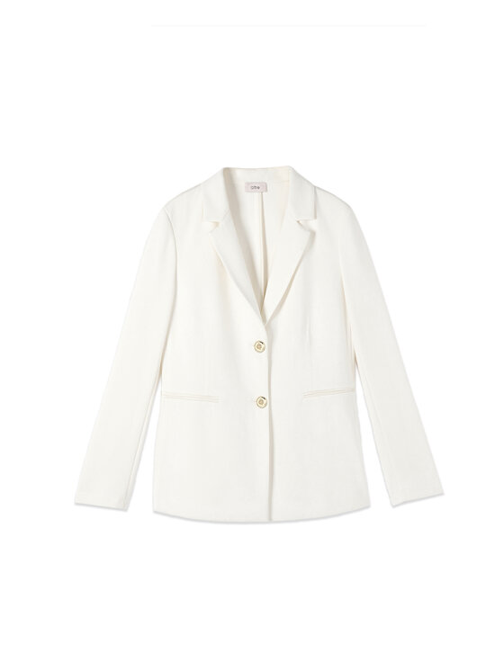 Oltre Oltre Marynarka R898J000300N011 Biały Regular Fit