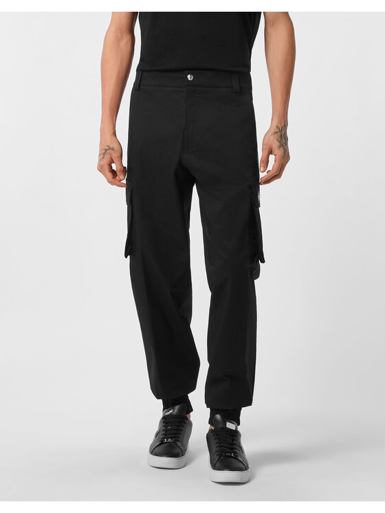 PHILIPP PLEIN PHILIPP PLEIN Spodnie cargo 24233 Czarny Cargo Fit