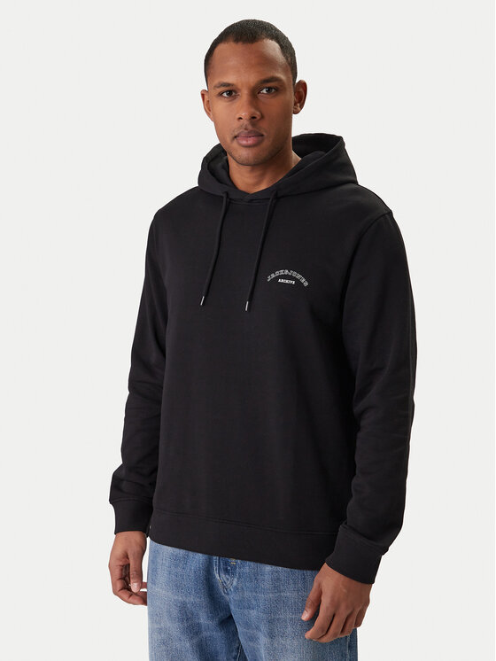 Jack & Jones Bluză College Logo 12288362 Negru Regular Fit