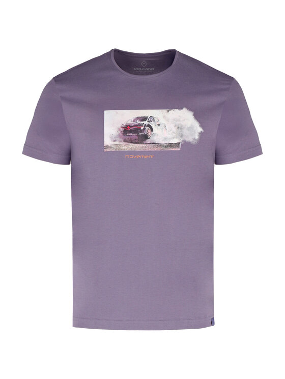 Volcano Volcano T-Shirt T-DUST Fioletowy Regular Fit