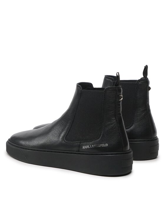 KARL LAGERFELD KARL LAGERFELD Kotníková obuv s elastickým prvkem KL53340 Černá