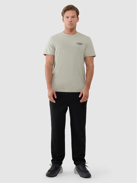 4F 4F Kalhoty z materiálu 4FWSS25TTROM0999-20S Černá Regular Fit