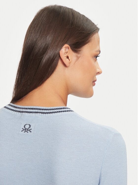 United Colors Of Benetton United Colors Of Benetton Megztinis 1SMYE10B8 Mėlyna Regular Fit