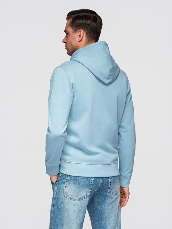 Ombre Ombre Bluza OM-SSBZ-0272 Niebieski Regular Fit