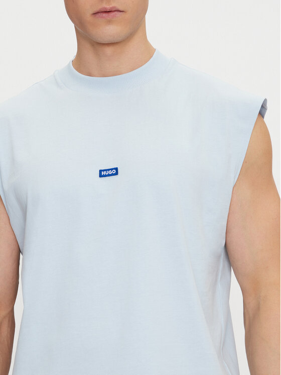 HUGO HUGO Tank top Navertz 50509773 Błękitny Regular Fit