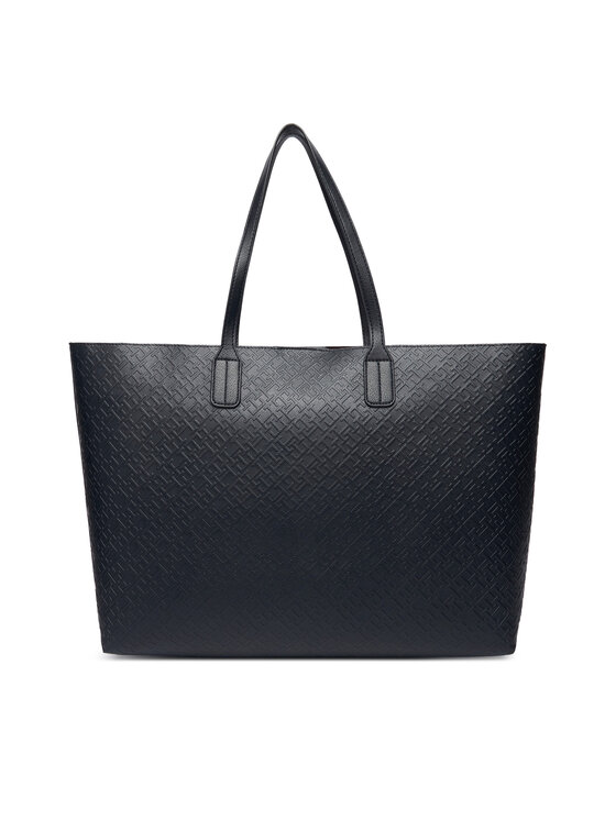 Tommy Hilfiger Tommy Hilfiger Torbica Th Icon Tote Mono AW0AW18174 Tamnoplava