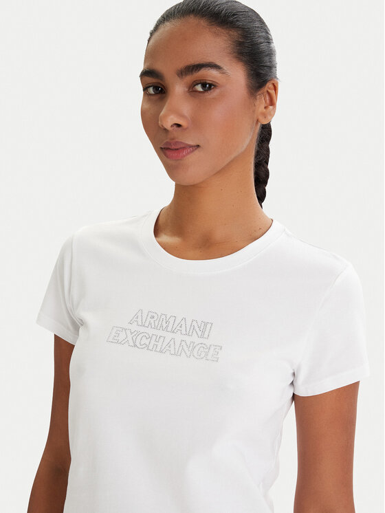 Armani Exchange Armani Exchange T-krekls XW002293 AF17173 U0002 Balts Slim Fit
