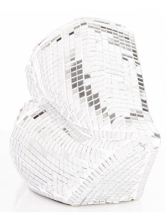 MIAhome MIAhome Figurka Dekoracja srebrne USTA 15,5x33x10 cm Srebrny