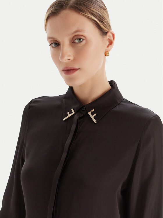 Fracomina Fracomina Camicia FS25WT6010W65101 Nero Regular Fit