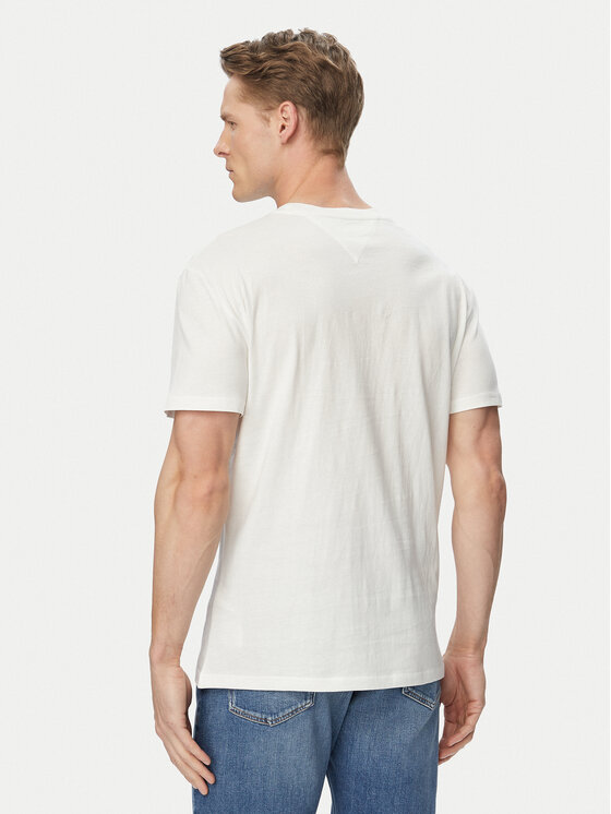 Tommy Jeans Tommy Jeans Тишърт Entry Dna DM0DM23406 Бял Regular Fit