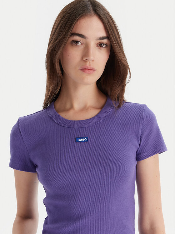 HUGO HUGO T-shirt Easy 50523924 Viola Slim Fit