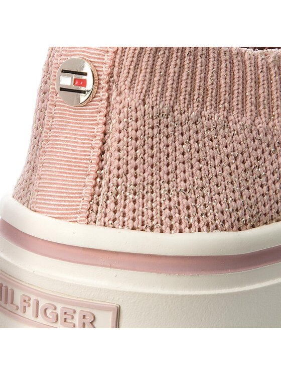 Tommy Hilfiger Tommy Hilfiger Tennis Knitted Light Weight Lace Up FW0FW03362 Rose