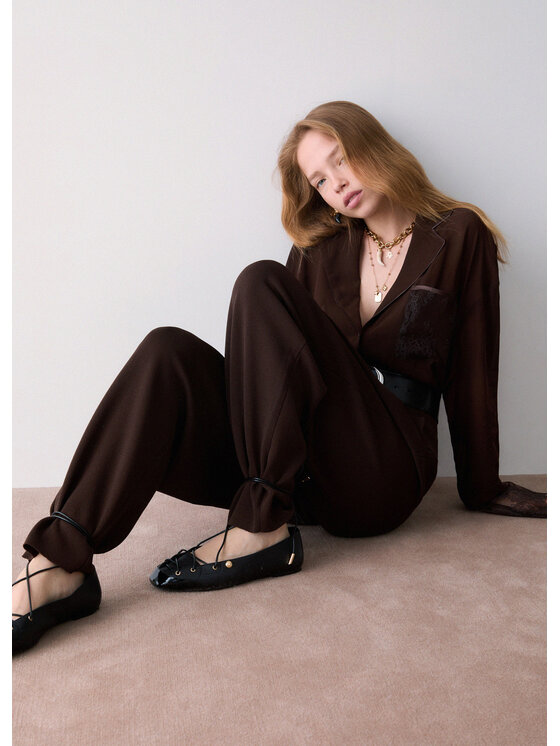 Liu Jo Liu Jo Pantaloni di tessuto CF6245MS55NX0807 Marrone Regular Fit