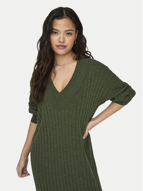 ONLY ONLY Trikotažinė suknelė New Tessa 15236372 Žalia Relaxed Fit