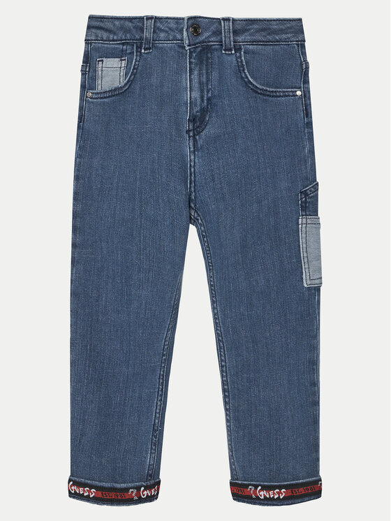 Guess Guess Jeans hlače N5RA09 D5G90 Modra Regular Fit