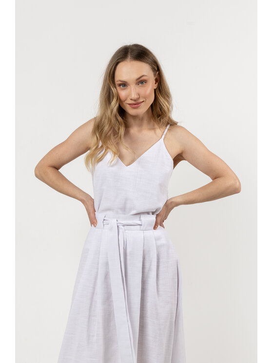 Awama Awama Bluzka A722 Biały Basic Fit