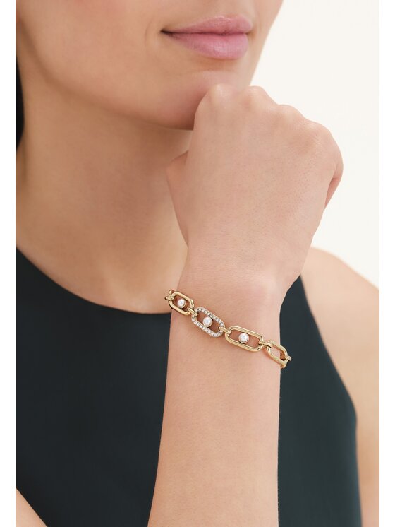 Rosefield Rosefield Bransoletka MODERN PEARL Złoty