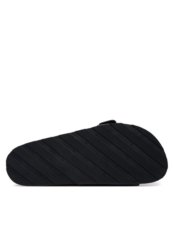 Tommy Hilfiger Tommy Hilfiger Nazouváky Cork Footbed Slip-On Sandals FW0FW09344 Černá