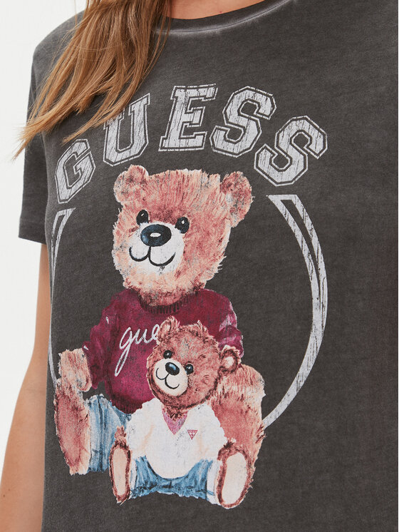 Guess Guess Tričko W4RI86 K9SN1 Čierna Regular Fit
