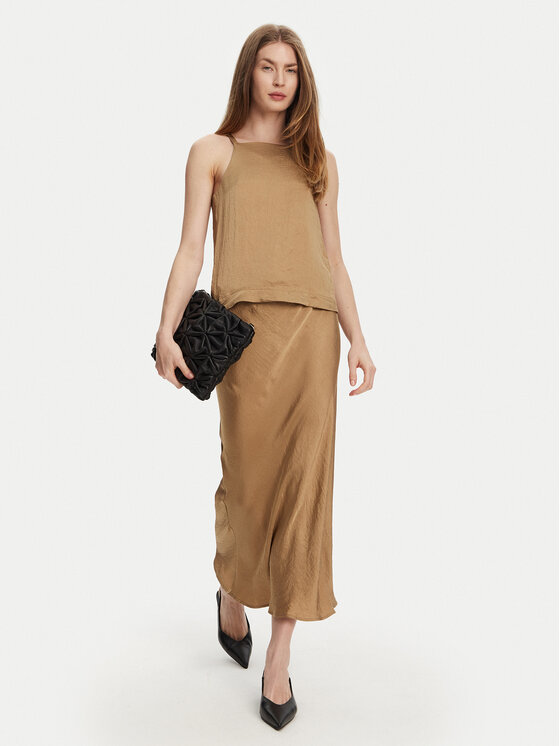 Marella Marella Spódnica midi No 2513101055 Beżowy Regular Fit