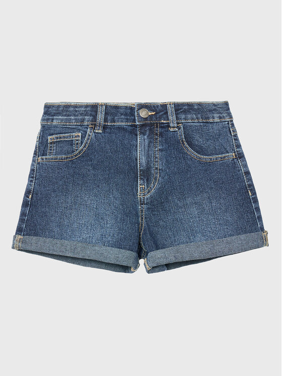 United Colors Of Benetton Pantaloni scurți de blugi 4XA2C9010 Bleumarin Regular Fit