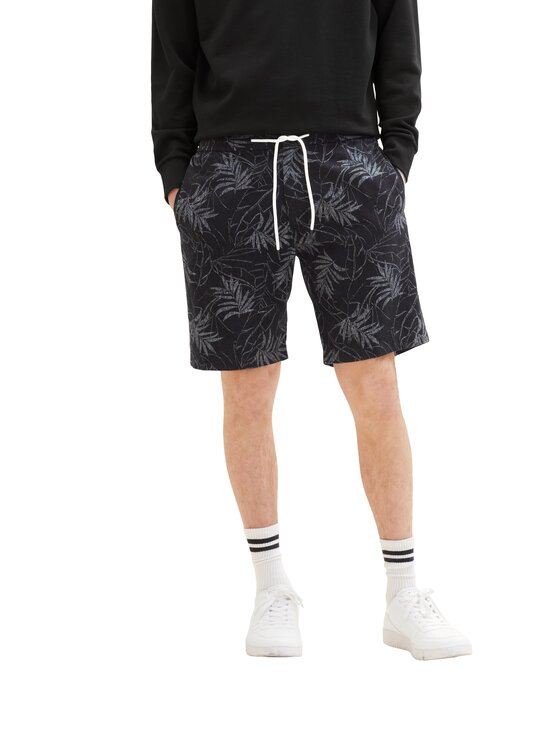 Tom Tailor Denim Tom Tailor Denim Шорти з тканини 1037042 Чорний Regular Fit