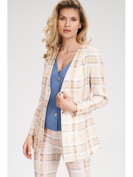 FIGL FIGL Marynarka M694 Różowy Regular Fit