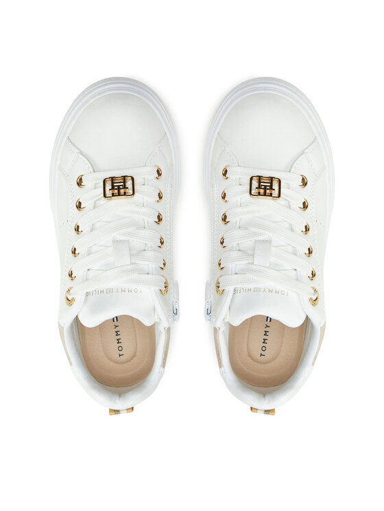 Tommy Hilfiger Tommy Hilfiger Laisvalaikio batai Low Cut Lace-Up Sneaker T3A9-33743-1355 M Balta