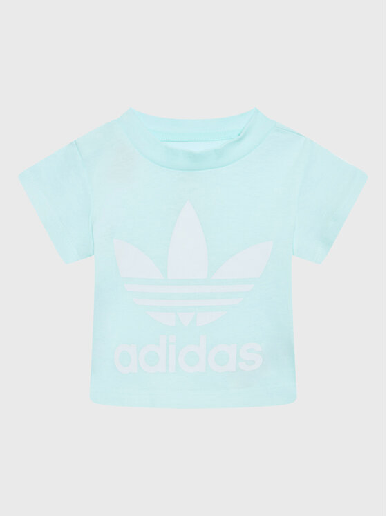 adidas Tricou adicolor Trefoil HS8866 Albastru Regular Fit