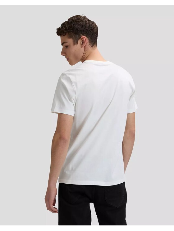 Lee Lee T-Shirt SS PATCH LOGO TEE Biały Regular Fit