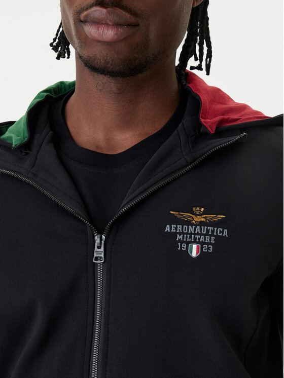 Aeronautica Militare Aeronautica Militare Mikina 261FE2097UF00674 Čierna Regular Fit