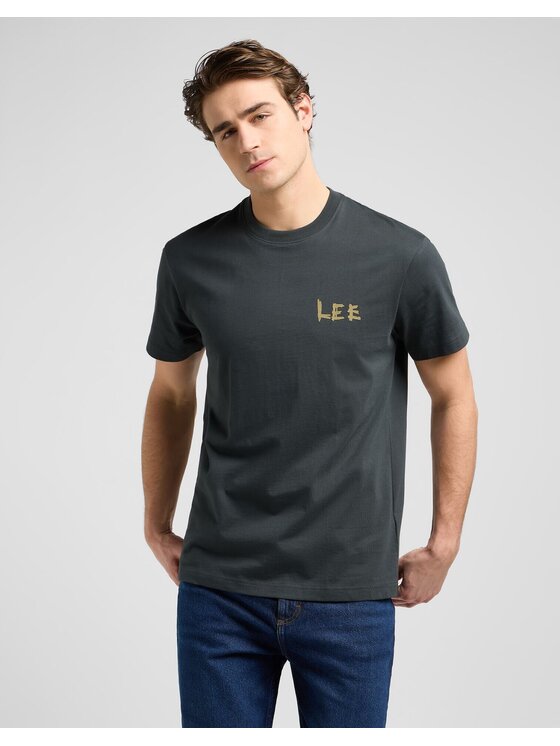 Lee Lee T-shirt RELAXED GRAPHIC TEE Grigio Relaxed Fit
