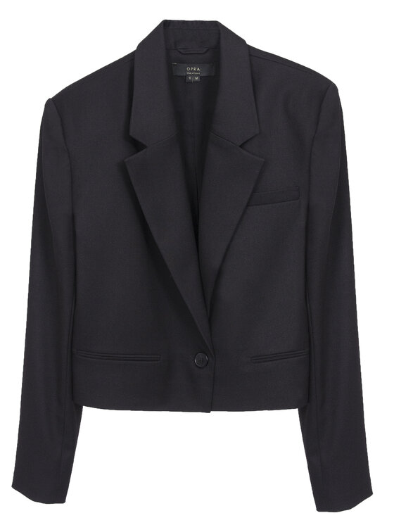 OPRA OPRA Marynarka OP-LEILA-BLAZER-BLACK Czarny Regular Fit