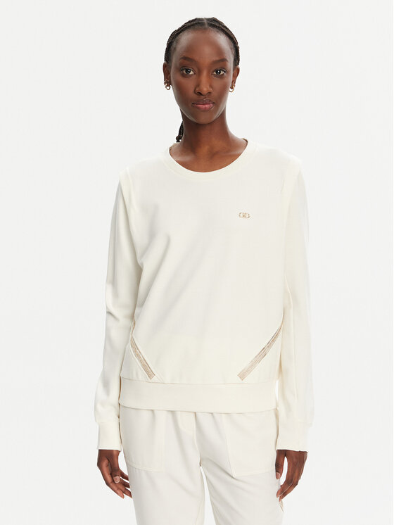 Liu Jo Sport Mikina TA5039 JS182 Biela Relaxed Fit