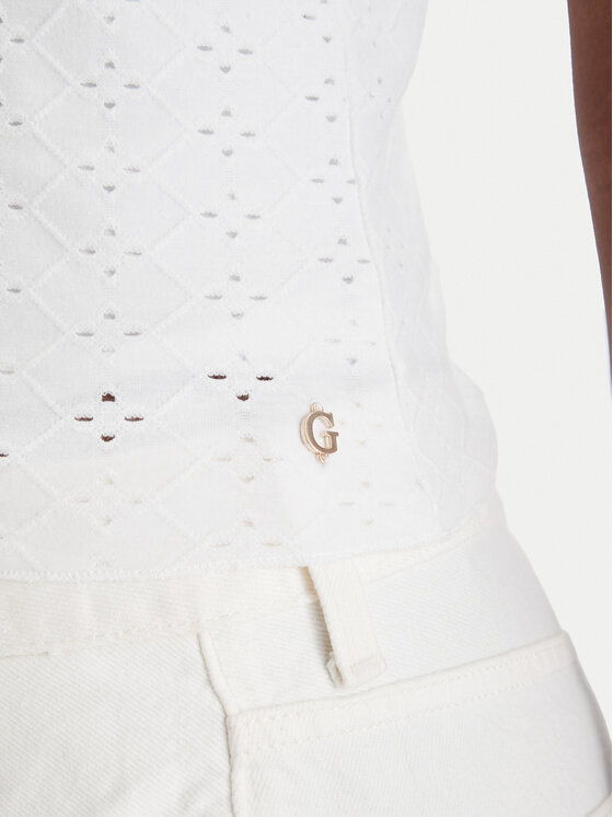 Guess Guess Blusa W6GP23 K3106 Bianco Regular Fit