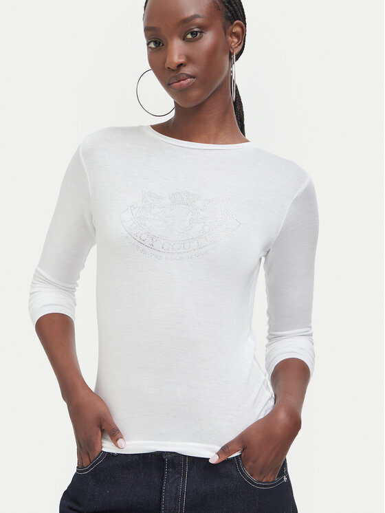 Juicy Couture Juicy Couture Bluzka JCWCT226328 Biały Regular Fit
