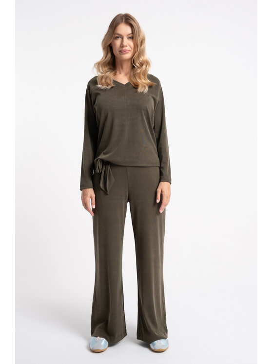 CLICK CLICK Blúzka 10-6996 Kaki Comfortable Fit