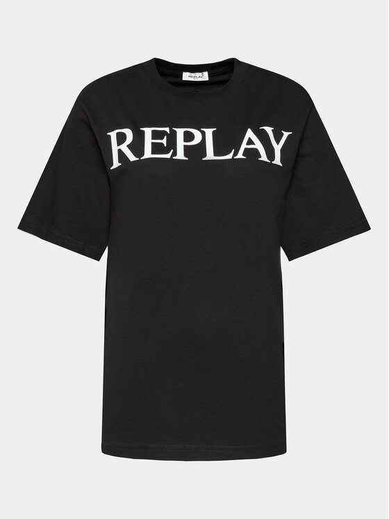 Replay Tricou W3698G.000.23608P Negru Relaxed Fit