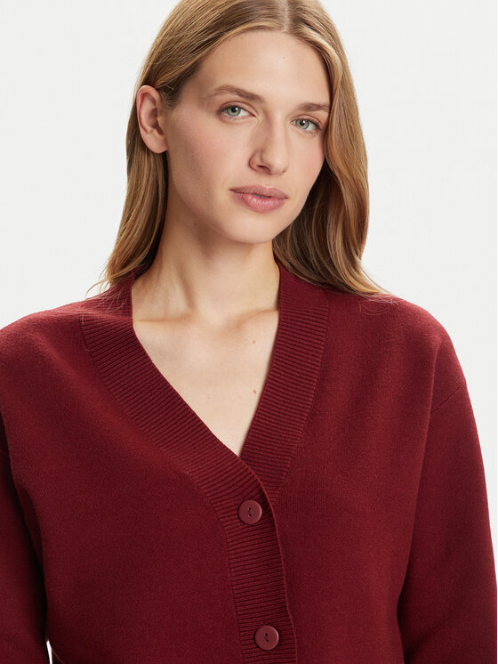 Vero Moda Vero Moda Kardigán Gold Art 10332210 Bordová Regular Fit