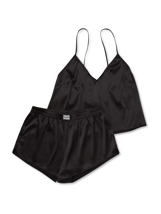 Esotiq Esotiq Piżama 42242 Czarny Regular Fit
