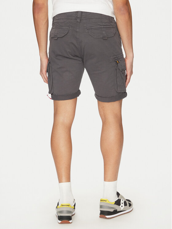 Alpha Industries Alpha Industries Pantalon scurți din material Crew 176203 Gri Slim Fit
