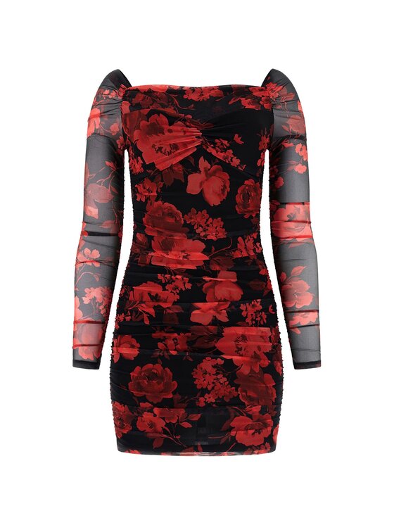 Guess Guess Kleid für den Alltag 180179 Rot Classic Fit