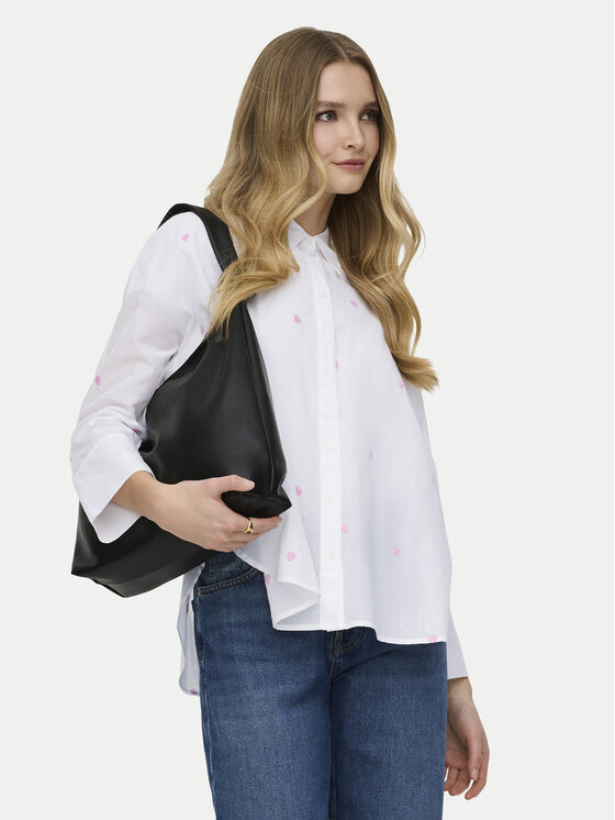 ONLY ONLY Πουκάμισο 15283743 Λευκό Box Fit