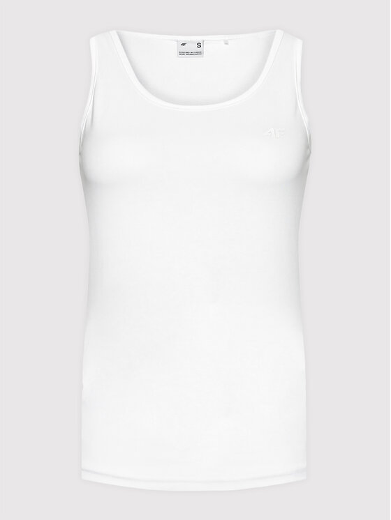 4F 4F Top NOSH4-TSD003 Biały Slim Fit