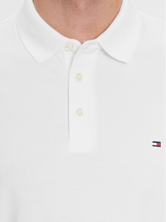 Tommy Hilfiger Tommy Hilfiger Polokošile Monotype Flag MW0MW33585 Bílá Slim Fit