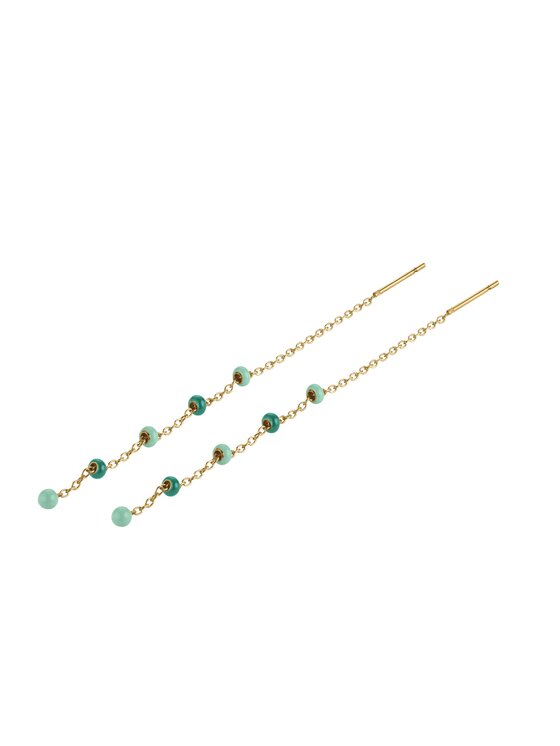 Rosefield Rosefield Kolczyki Emerald Dotted Threader Earrings Złoty