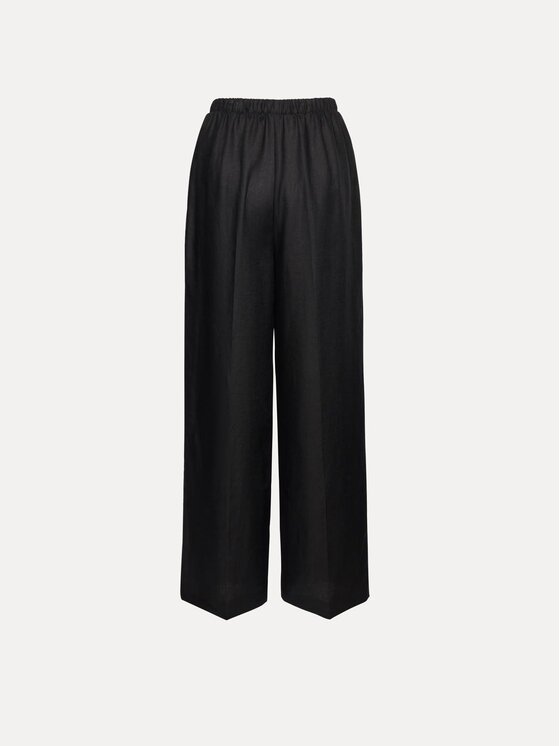 La Mania La Mania Kalhoty z materiálu SOLLER Černá Basic Fit