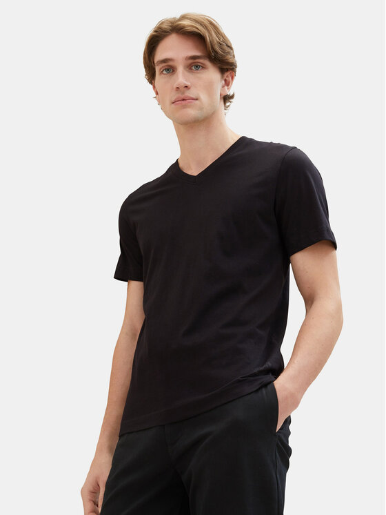 Tom Tailor Tom Tailor Súprava tričiek 1037738 Čierna Regular Fit