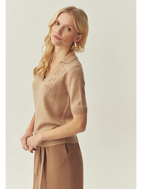 TATUUM Tatuum Blúzka LORO Béžová Classic Fit